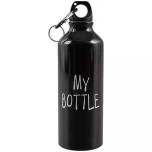 Бутылка с карабином "My Bottle", черная, 500 мл — 2739373 — 1