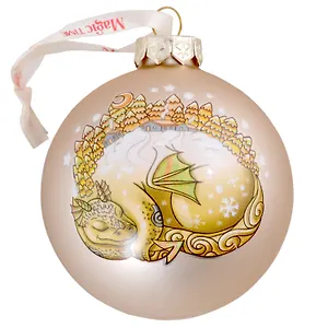 Елочный шар в подарочной коробке Дракон (стекло) (8х8) (91482)