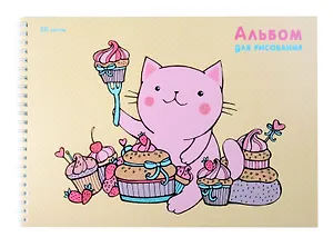 Альбом для рисования Listoff, "Сладкоежка", А4, 20 листов, на гребне
