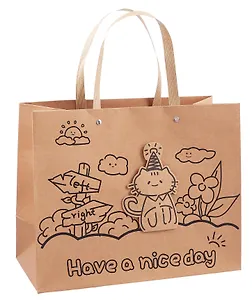 Пакет А4 32*25,5*15 "Have a nice day" дет., крафт, бум.мат.ламинат