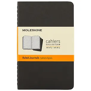 Набор книг для записей Moleskin Cahier Journal Pocket, 3 штуки, мягкая обложка, 32 листа, А6 242487