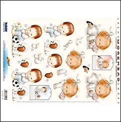 Аппликация бумажная вырубная серии "Морхедс" (G82152) Ребенок с собакой 2260963