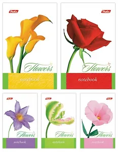 Блокнот А7 48л "Цветы" склейка, цв.обл,офсет, Hatber