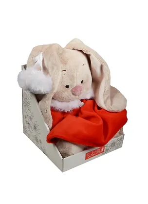 Мягкая игрушка Зайка Ми в алом  платье (18 см) (SidS-110) 2497401