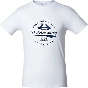Сувенир, АКМ, Футболка СПб. Мосты цвет белый, р-р XXL