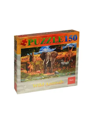 Пазлы 150 А4ф Животные саванны (150П34_12234) (22х33см) (3-99л.) (Hatber) (коробка) 2473396