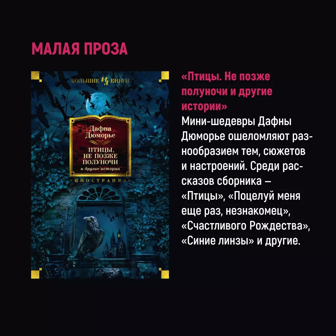 Птицы. Не позже полуночи и другие истории (Дафна Дюморье) - купить книгу с  доставкой в интернет-магазине «Читай-город». ISBN: 978-5-389-20900-8