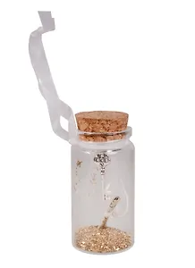 Подвесное украшение Бутылочка с предсказанием (стекло, пробка) (3,7x7,7) (76101)