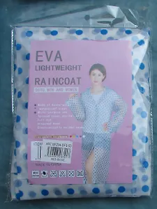 Дождевик взрослый EVA, горох, цвет синий