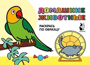 Домашние животные. Раскрась по образцу