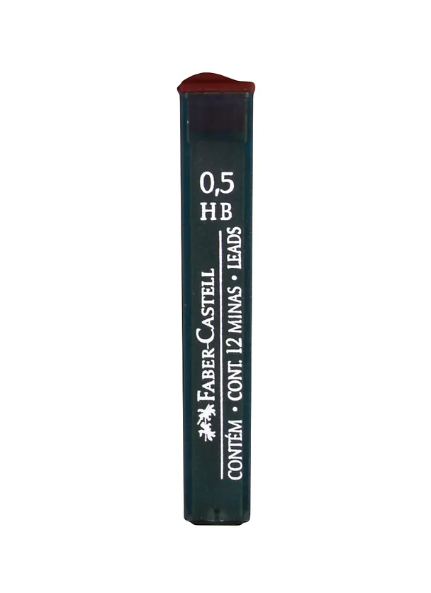 Грифели для механических карандашей Faber-Castell "Polymer", 12шт., 0,5мм, HB 255897 — 1