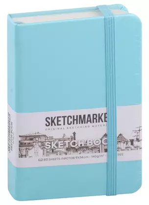 Скетчбук 9*14 80л "Sketchmarker" аквамарин, нелинованн. 140г/м2, слоновая кость, тв.обл. — 2969489 — 1