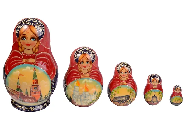 Матрешка Кубышка (5 предм.) (расписная авторская) (С-203 (352) 2598044 — 3