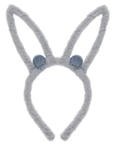 Ободок Ушки Зайчик (серый) (плюш) (12-03677-OB4) (Lafilaf)