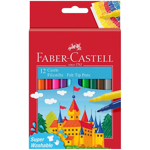 Фломастеры «Замок» Faber -Castell, 12 цветов 234821 — 1