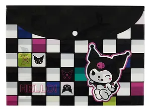 Папка-конверт А4 на кнопке "Kuromi"