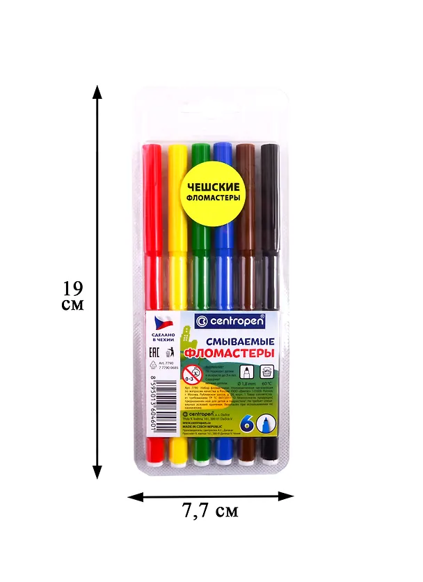 Фломастеры Centropen, 6 цветов 215141 — 4