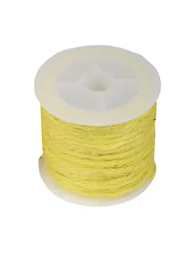 Бечевка для декорирования на пластиковой бобине 10м желтая