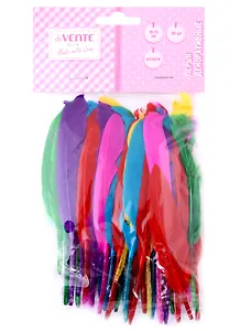 Перья декоративные "deVENTE. Пестрый микс" натуральные гусиные, 10-15 см, 50 штук