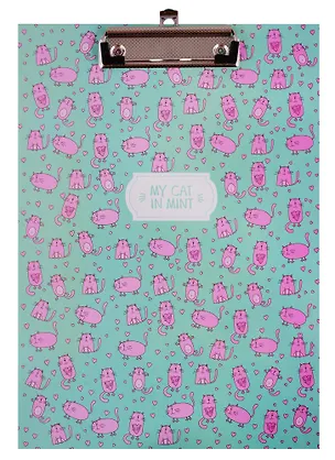 Планшет А4 "My mint cat", лам.картон 250123