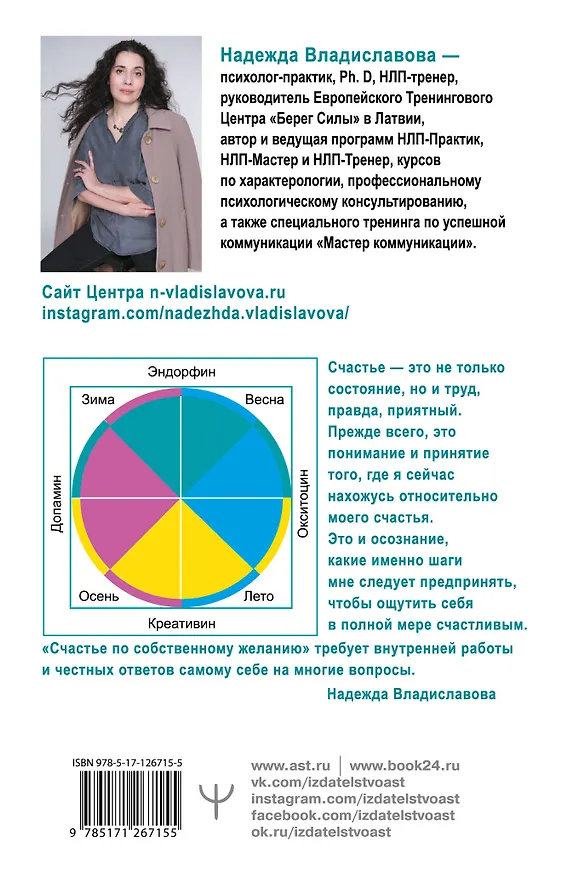 Книга НЛП. Энергия счастья. Психотехнологии для управления нейрогормонами (Надежда Владиславова) — 2