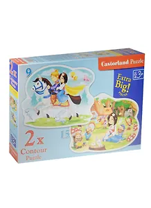 Пазлы 9+15 B-020041 Белоснежка (Castorland) (3+) (коробка)