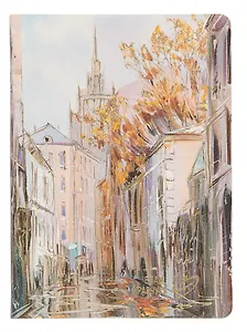 Ежедневник недат. А6+ 120л "Наппа. Влад Кравчук. Москва" кожзам, мягк.переплет, тиснение фольгой, офсет, ляссе