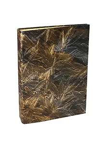 Папка 2кольца "Baide" А4 35мм, SY080, золото, бордовые листья