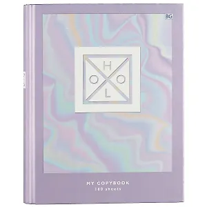 Тетрадь на кольцах в клетку BG, Holographic, 160 листов, в ассортименте