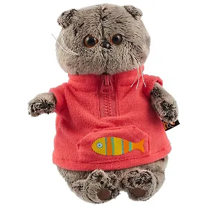 Игрушка мягкая Budi Basa, Басик в красном флисовом жилете 19см