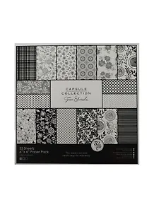 Бумага для скрапбукинга черный (11022903) (15х15см) (32л.) (16 дизайнов по 2л.) (упаковка)