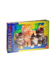 Пазлы 500 А2ф Дружные котята (500П32_08372) (34х46см) (12-99л.) (Hatber) (коробка)