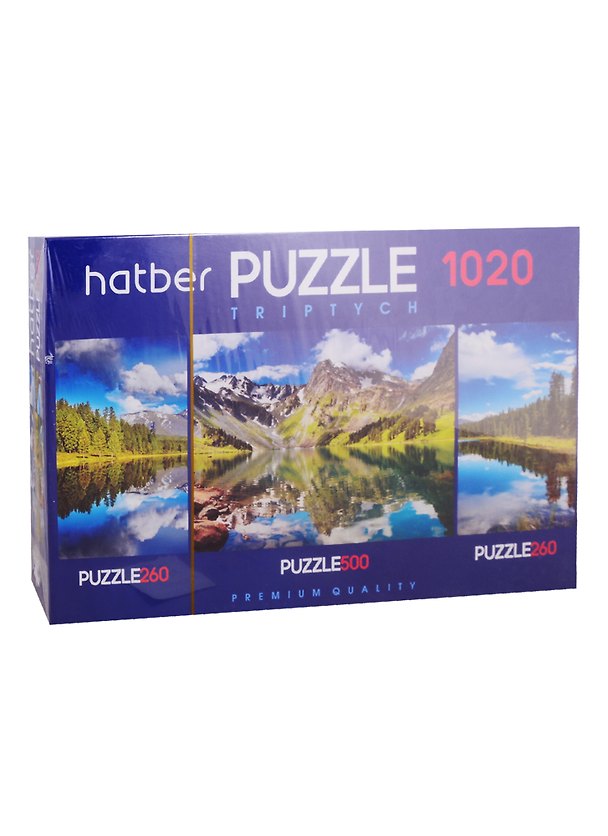 Пазл HATBER Premium 260+500+260 элементов TRIPTYCH 3 картинки в 1 коробке -В тишине гор 2793266 — 1