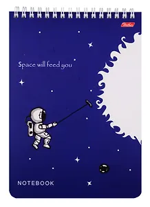 Блокнот А5 80л "Вселенная" гребень, матов.ламинация, 3D лак, ассорти