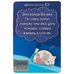 Значок Котик, 8 х 12 см   3747048