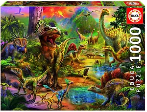 Пазл Земля динозавров 1000 деталей Educa 17655