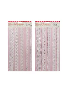 Тесьма на подложке Белая (11022301/11022302) (дл.30см) (5шт) (упаковка)