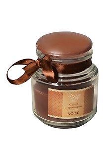 Свеча в стеклянной банке кофе (32763) (7х7х8,6)