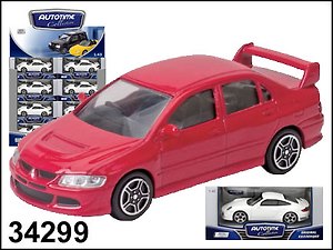 Машинка Mitsubishi Lancer Evolution 8 (1:43) (34299) (коробка)