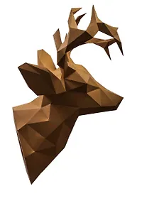 Набор для сборки полигональных фигур: Олень (Коричневый)