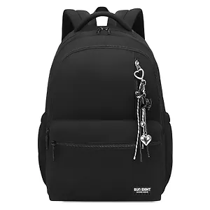 Рюкзак черный "Sun Eight" 47*32*14см, 2 отделение, 5 карманов, с брелоком