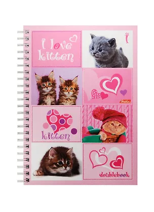 Тетрадь в клетку Hatber, "Котята-Щенки", 80 листов, в ассортименте 241034