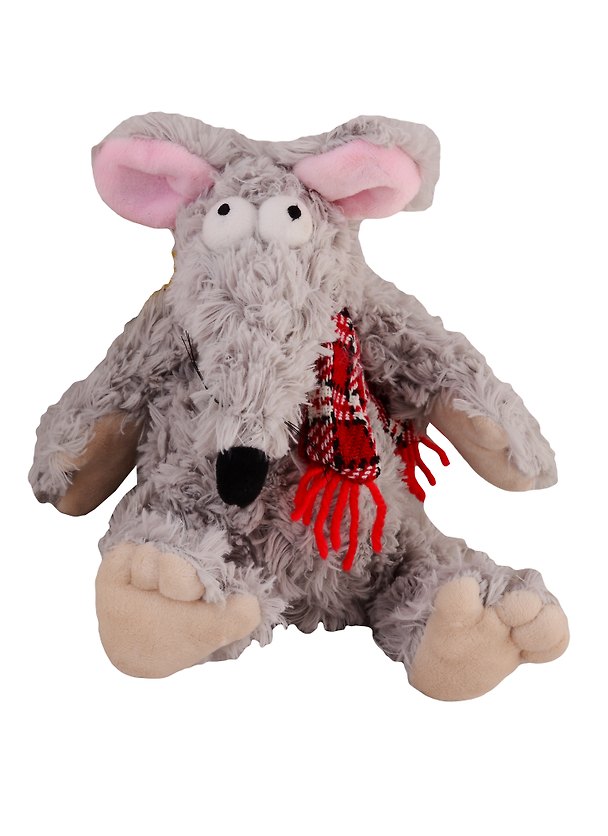 Игрушка мягкая Fluffy Family Мышь Длинноносик с шарфом 16,5см. 2760589 — 1