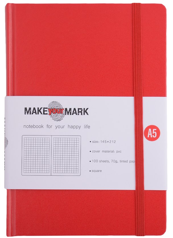 Книга для записей «Make Your Mark», А5, 100 листов, твердая обложка, с ляссе, MAKE your MARK 2882770 — 1