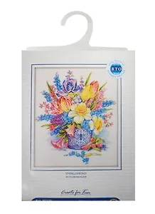 Набор для вышивания РТО "Весенняя фантазия" (M275) (28х34см Aida 14 белая) (упаковка)