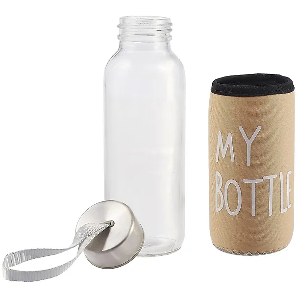 Бутылка в чехле велюр My Bottle (пастель) (стекло) (300мл) 2895665 — 2