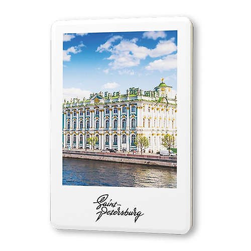 Сувенир, Магнит Эрмитаж и Нева 5,6*8,3см, картон 336417 — 1