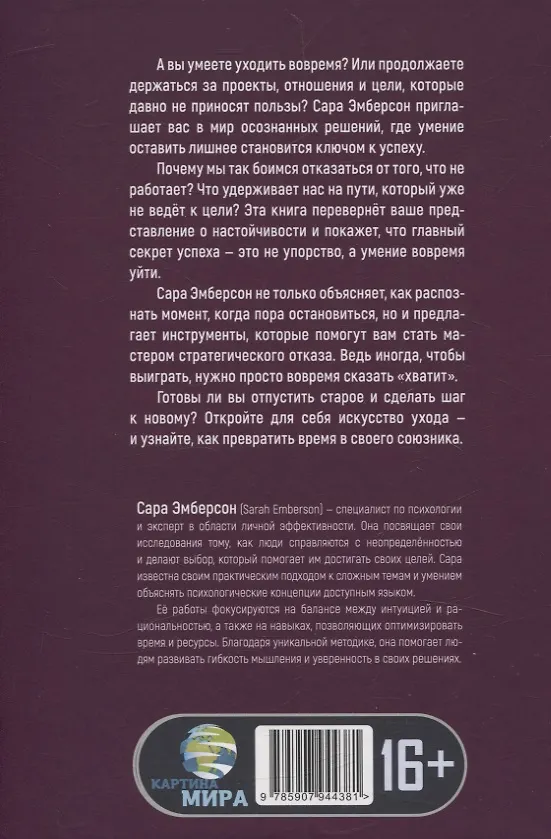 Книга Выход в плюс. Когда время на вашей стороне (Сара Эмберсон) — 2
