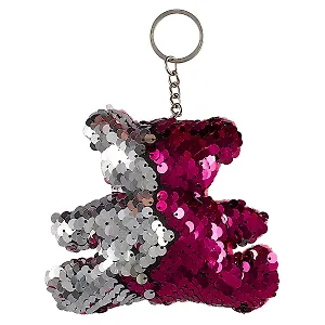 Брелок с пайетками Медвежонок (текстиль)