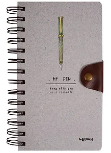 Блокнот "My Pen" на пружине с кнопкой